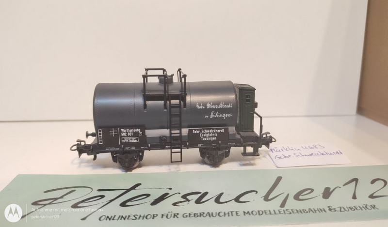 Märklin H0 AC 4683 Kesselwagen mit Bremserhaus  "Gebr. Schweickhardt"