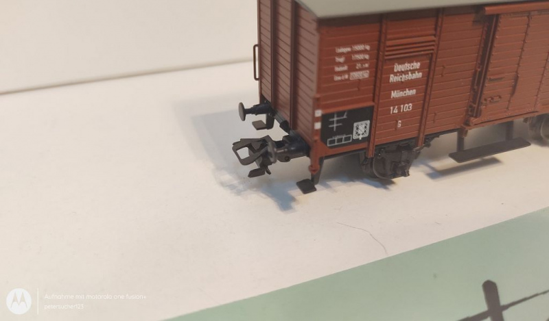Märklin H0 AC 4695 gedeckter Güterwagen m Brmshs / NEM / DRG
