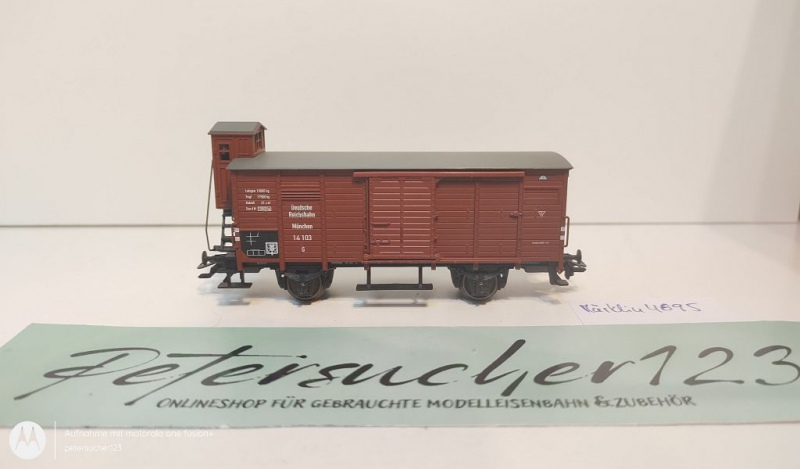 Märklin H0 AC 4695 gedeckter Güterwagen m Brmshs / NEM / DRG