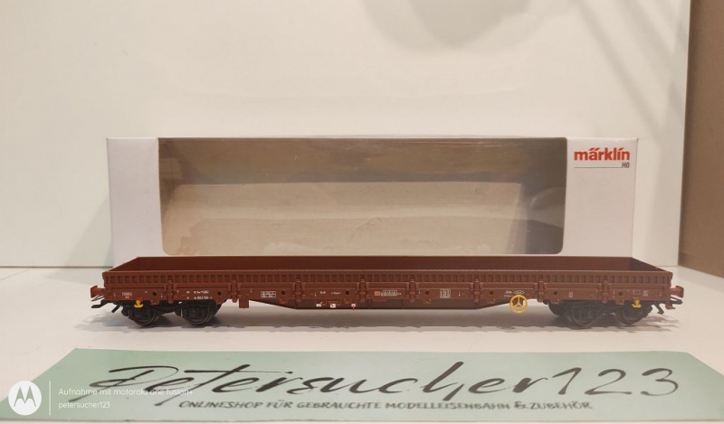 Märklin H0 AC 47003 Niederbordwagen / K / DB / OVP weiß