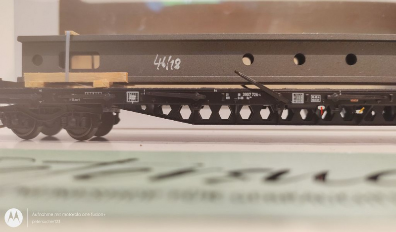Märklin H0 AC 47046 Rungenwagen mit Bauteilen Krananlage / K / DB / OVP weiß