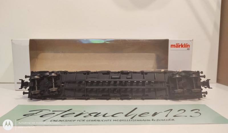 Märklin H0 AC 47046 Rungenwagen mit Bauteilen Krananlage / K / DB / OVP weiß