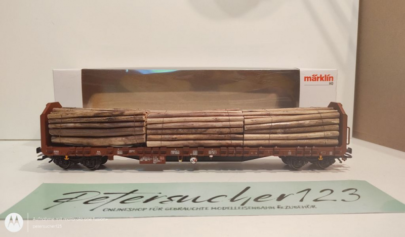 Märklin H0 AC 47139 Rungenwagen Roos 639 / K / DB / OVP weiß