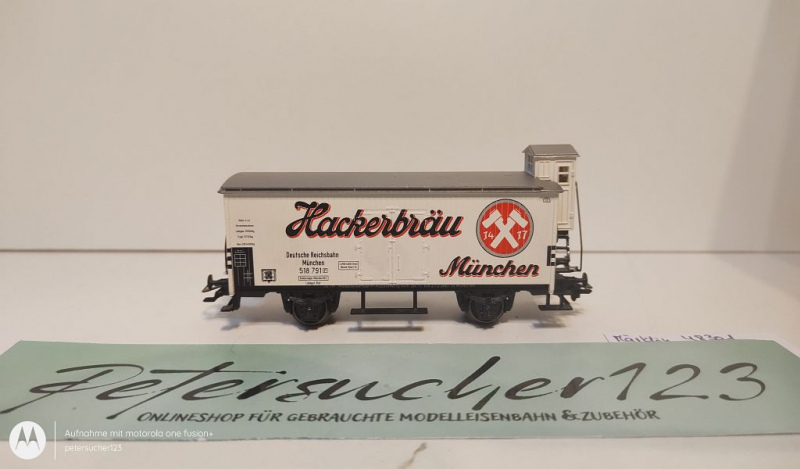 Märklin H0 AC 48301 Bierwagen "Hackerbräu" 19. Int MoBa Muc 2001 / NEM / DRG