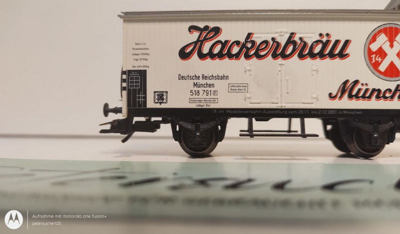 Märklin H0 AC 48301 Bierwagen "Hackerbräu" 19. Int MoBa Muc 2001 / NEM / DRG