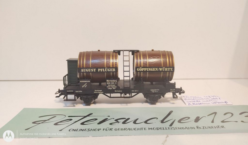 Märklin H0 AC 84791 Weinwagen mit Bremserhaus "August Pflüger" Museum 1991
