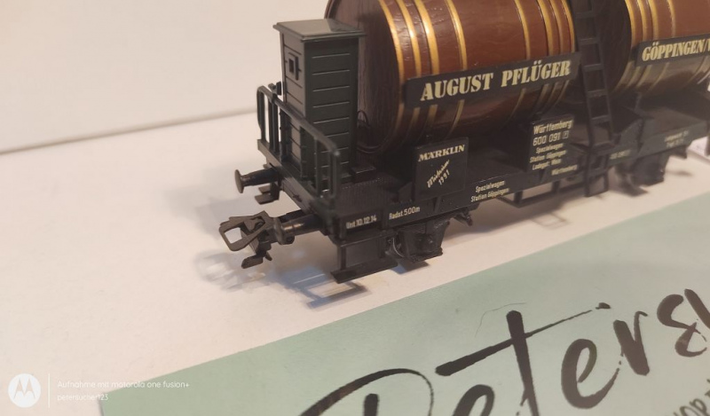 Märklin H0 AC 84791 Weinwagen mit Bremserhaus "August Pflüger" Museum 1991