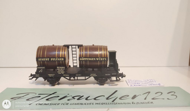 Märklin H0 AC 84791 Weinwagen mit Bremserhaus "August Pflüger" Museum 1991