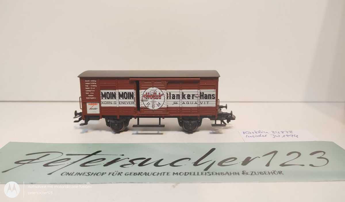 Märklin H0 AC 84878 gedeckter Güterwagen "Moin Moin" Insider JW'94 NEM / DRG / OVP