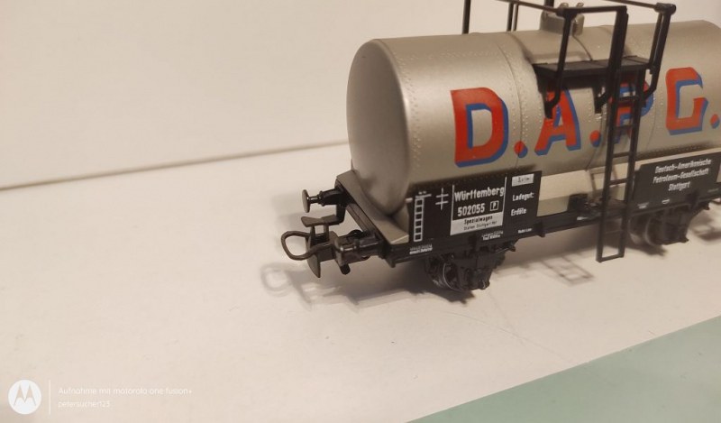Märklin HAMO H0 AC 8474 Kesselwagen mit Bremserhaus  "D.A.P.G." / K.W.St.E.