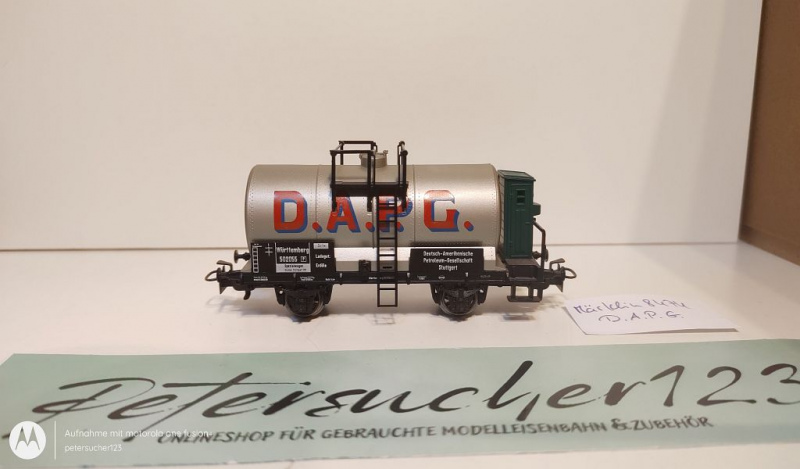 Märklin HAMO H0 AC 8474 Kesselwagen mit Bremserhaus  "D.A.P.G." / K.W.St.E.