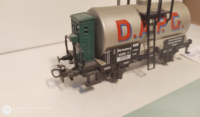Märklin HAMO H0 AC 8474 Kesselwagen mit Bremserhaus  "D.A.P.G." / K.W.St.E.