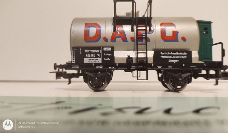 Märklin HAMO H0 AC 8474 Kesselwagen mit Bremserhaus  "D.A.P.G." / K.W.St.E.