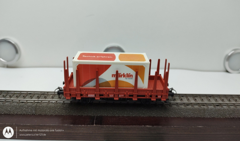 Märklin H0   3361327-2    2-Achser  Rungenwagen / Container DB Rot