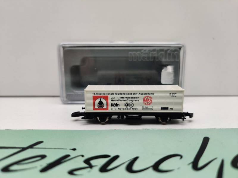 Märklin Z DC Containerwagen "12. IMA & 1. IMC Köln" 1994 / Htt12 / DB / ErsatzVP