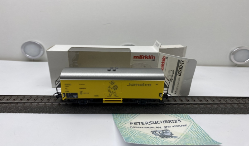 Märklin H0 Gedeckter Güterwagen Jamaica Gelb  Weiße OVP 454//GW3363