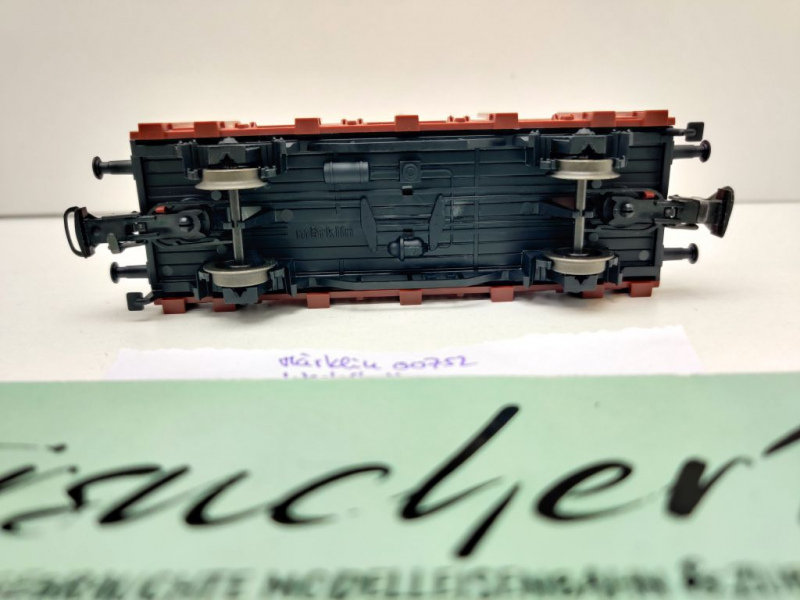 Märklin H0 AC 00752-04 Rungenwagen Container "Werkstatt" Kbs890 / Set / DB