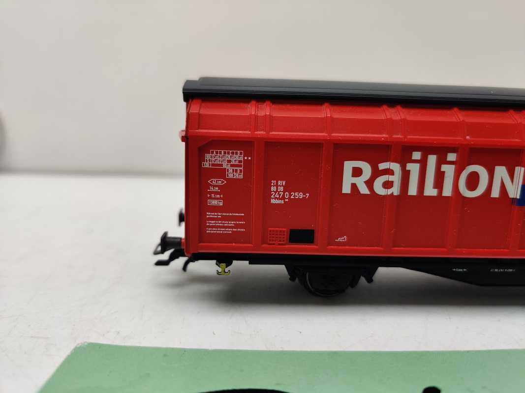 Märklin H0 AC 00757-09 / 2-achsiges Großvolumen-Schiebewandwagen / Typ Hbbins 306 / DB AG / Rot