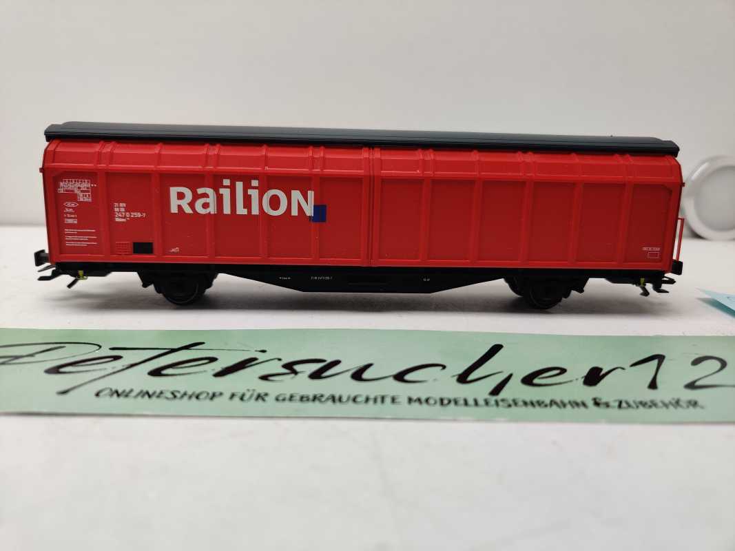 Märklin H0 AC 00757-09 / 2-achsiges Großvolumen-Schiebewandwagen / Typ Hbbins 306 / DB AG / Rot