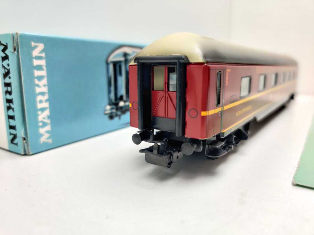 Märklin H0 AC 00766-04 Schlafwagen WLABüm33 aus Display / DB / OVP hblau