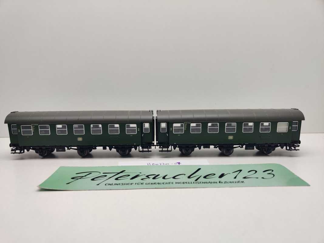 Märklin H0 AC 00770-07 Umbauwagen-Paar 13+14 B3yge aus Display / NEM / DB