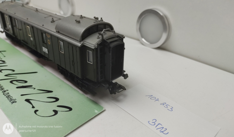 Märklin H0 AC 107253 Gepäckwagen / Grün / DB / Schiebetüren