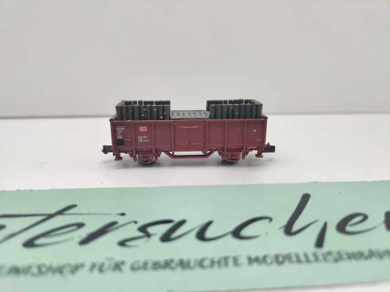 Minitrix N DC 11439 Hochbordwagen Ladung Grubenholz aus Set / NEM / DB