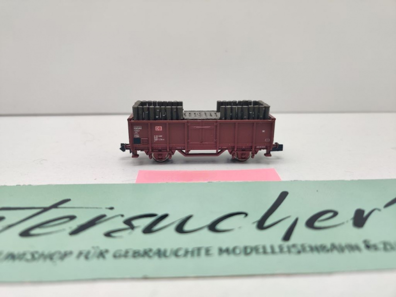 Minitrix N DC 11439 Hochbordwagen Ladung Grubenholz aus Set / NEM / DB