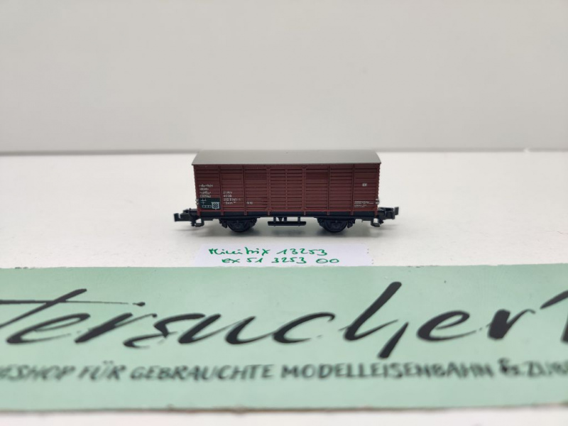 Minitrix N DC 13253 ex 51 3253 00 ged. Güterwagen Gklm191 / DB