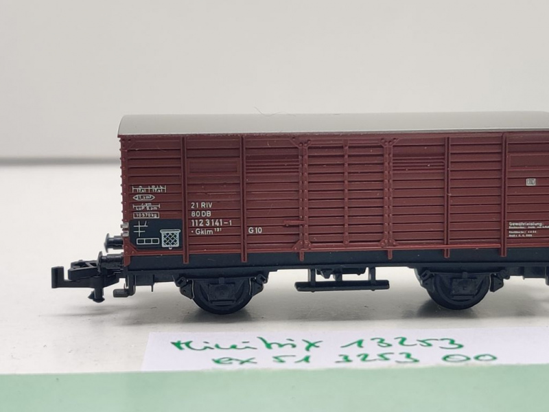 Minitrix N DC 13253 ex 51 3253 00 ged. Güterwagen Gklm191 / DB