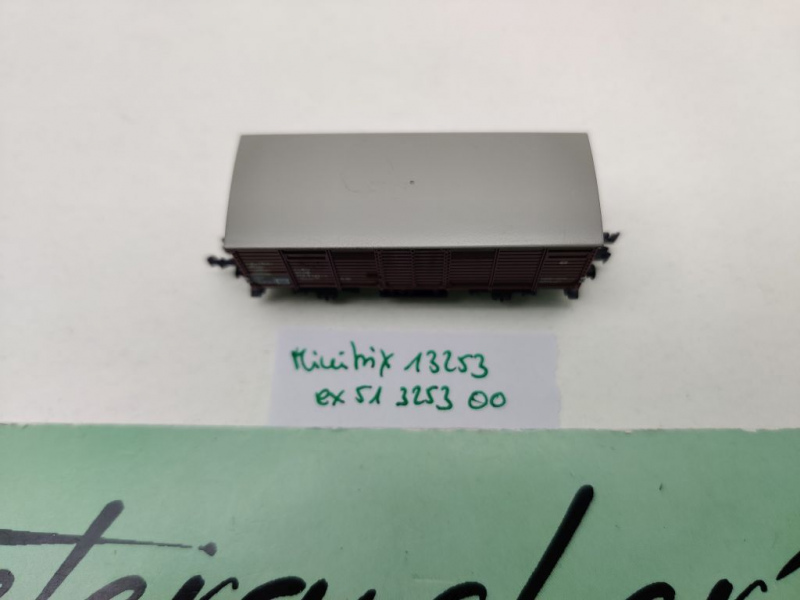 Minitrix N DC 13253 ex 51 3253 00 ged. Güterwagen Gklm191 / DB