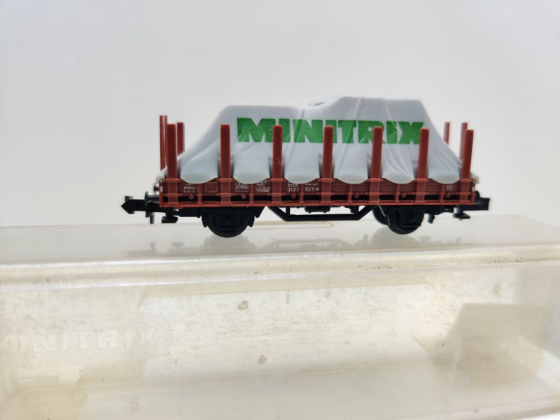Minitrix N DC 13266 Rungenwagen mit Plane "Minitrix" / Klm441 / DB / ErsatzVP