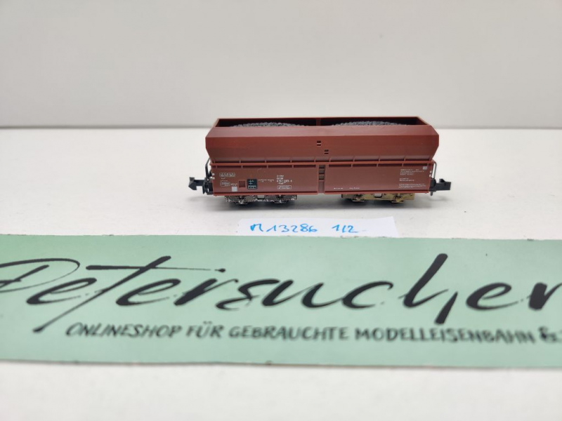 Minitrix N DC 13286 Selbstentladewagen Ladung Kohlen / Fad167 / DB