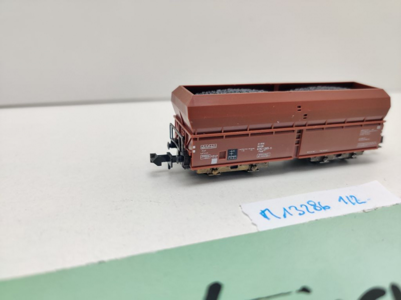 Minitrix N DC 13286 Selbstentladewagen Ladung Kohlen / Fad167 / DB