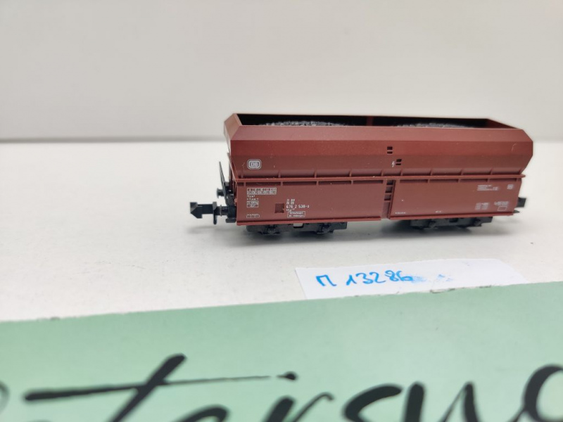 Minitrix N DC 13286 ex 3286 Selbstentladewagen Ladung Kohlen Fad167 / DB