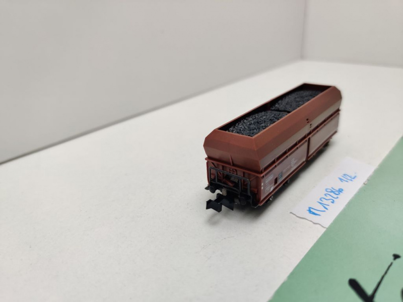 Minitrix N DC 13286 ex 3286 Selbstentladewagen Ladung Kohlen Fad167 / DB