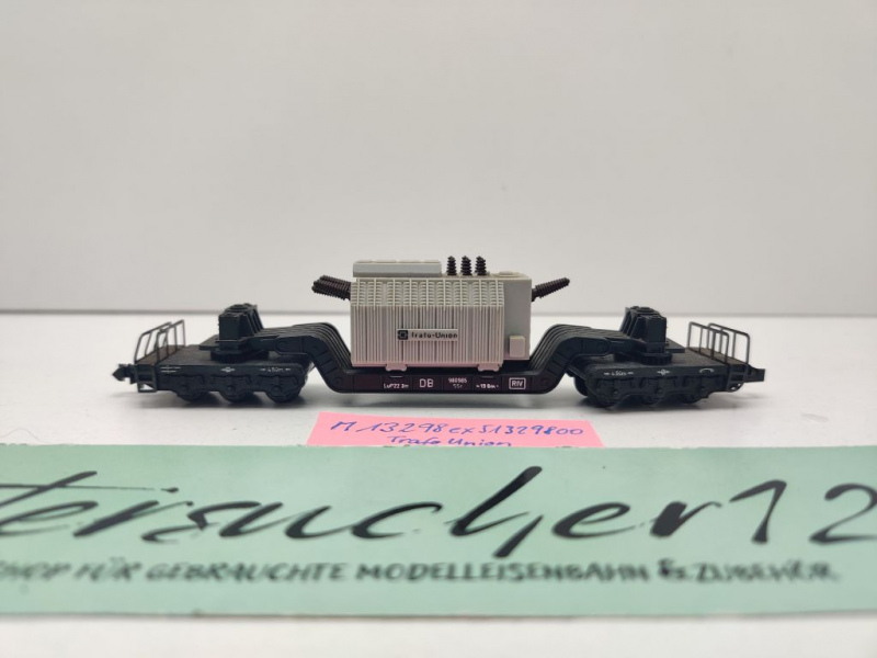 Minitrix N DC 13298 ex 3298 Tiefladewagen Trafo "Trafo Union" SSt / DB