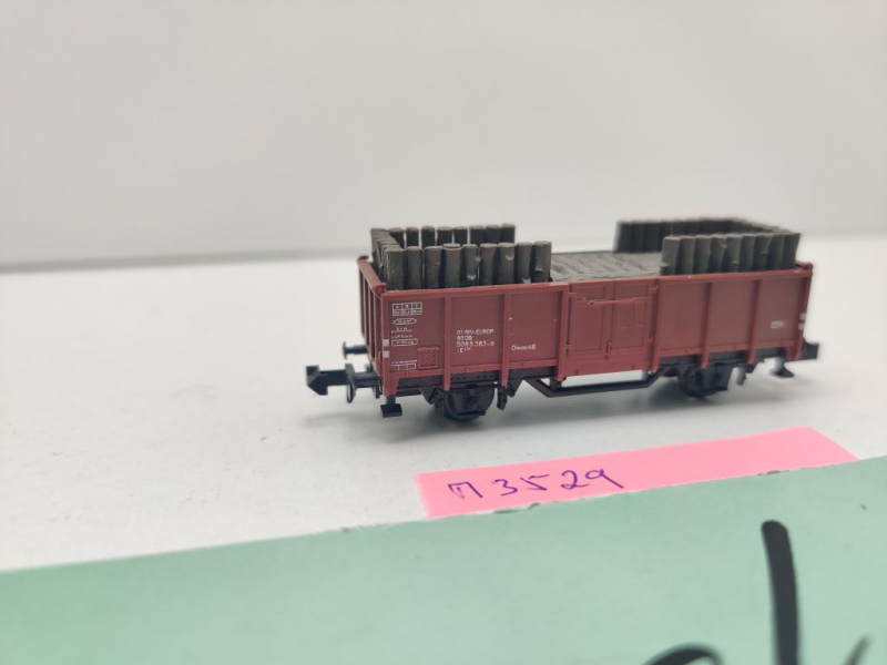 Minitrix N DC 13529 ex 3529 off. Güterwagen Grubenholz E035 / DB