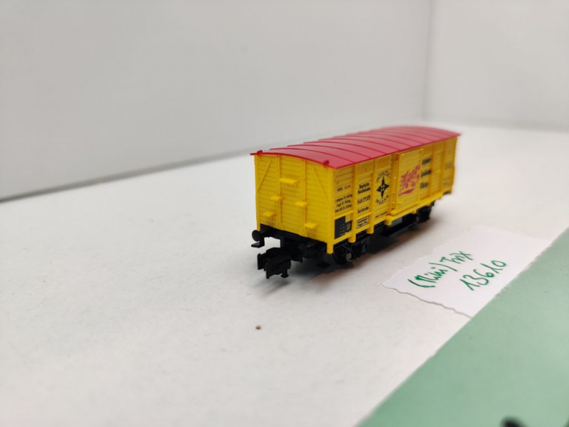 Minitrix N DC 13610 ged. Güterwagen "Maggi" Gm / DRG