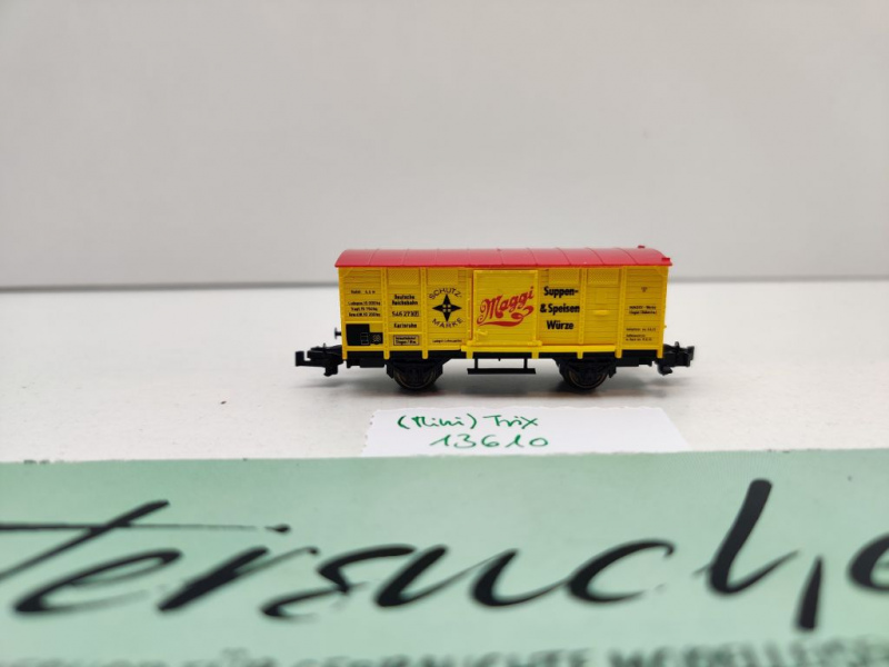 Minitrix N DC 13610 ged. Güterwagen "Maggi" Gm / DRG