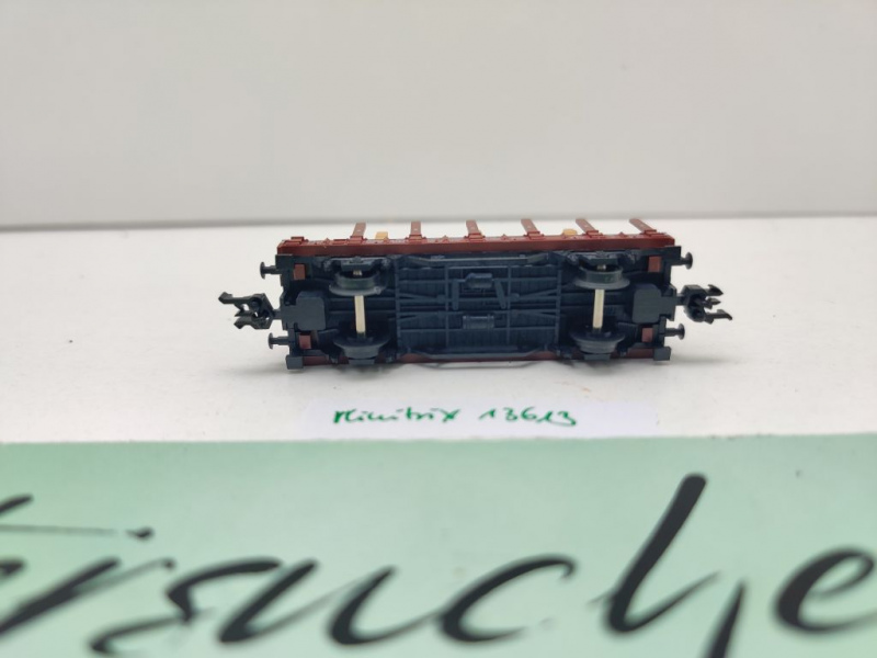 Minitrix N DC 13613 ex 51358730 Niederbordwagen + Kantholzstapel Rmms / DRG