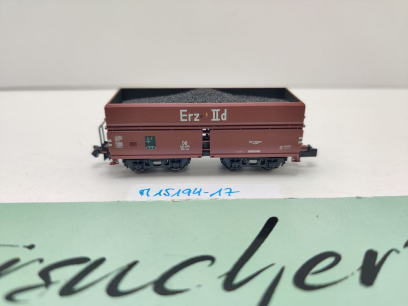 Minitrix N DC 15194-17 Selbstentladewagen "Erz IId" OOtz43 / NEM / DB