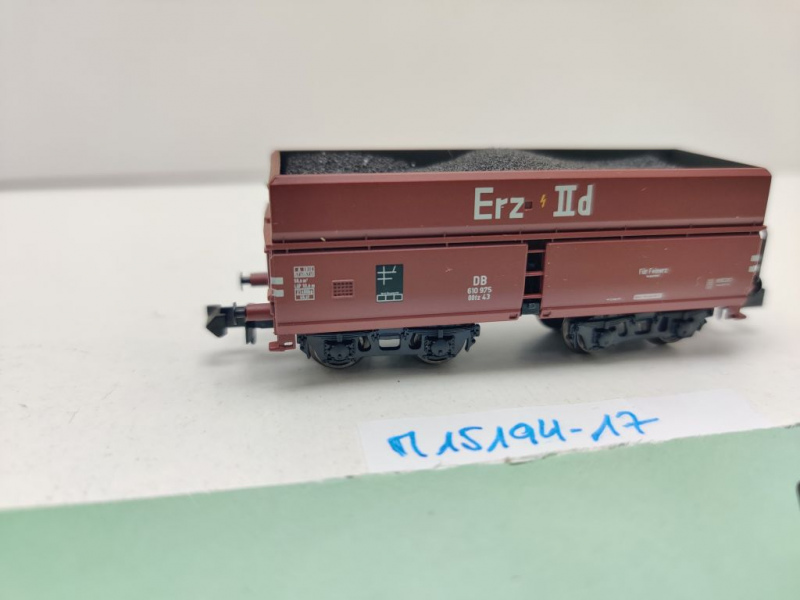 Minitrix N DC 15194-17 Selbstentladewagen "Erz IId" OOtz43 / NEM / DB