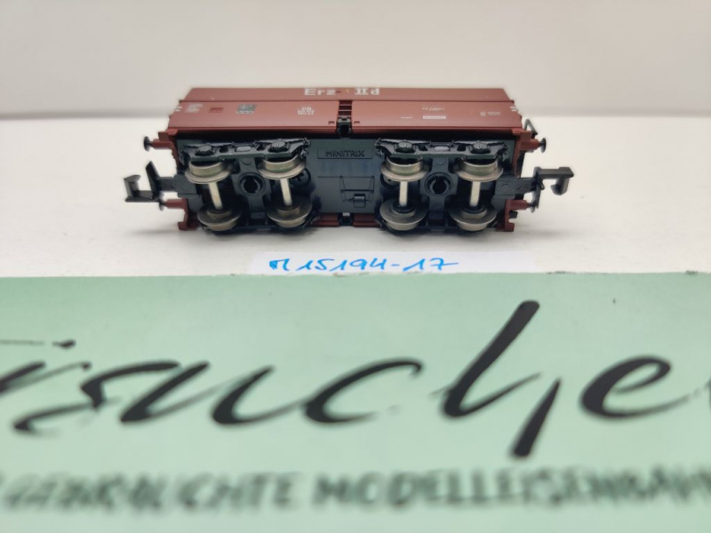 Minitrix N DC 15194-17 Selbstentladewagen "Erz IId" OOtz43 / NEM / DB
