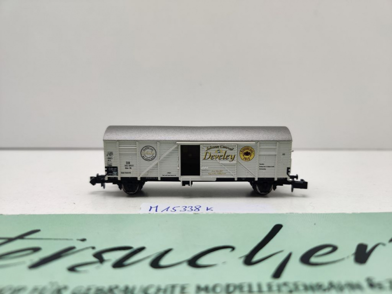 Minitrix N DC 15338 ged Güterwagen "Develey" Gbls36 / SoMo IMA 2005 München / DB
