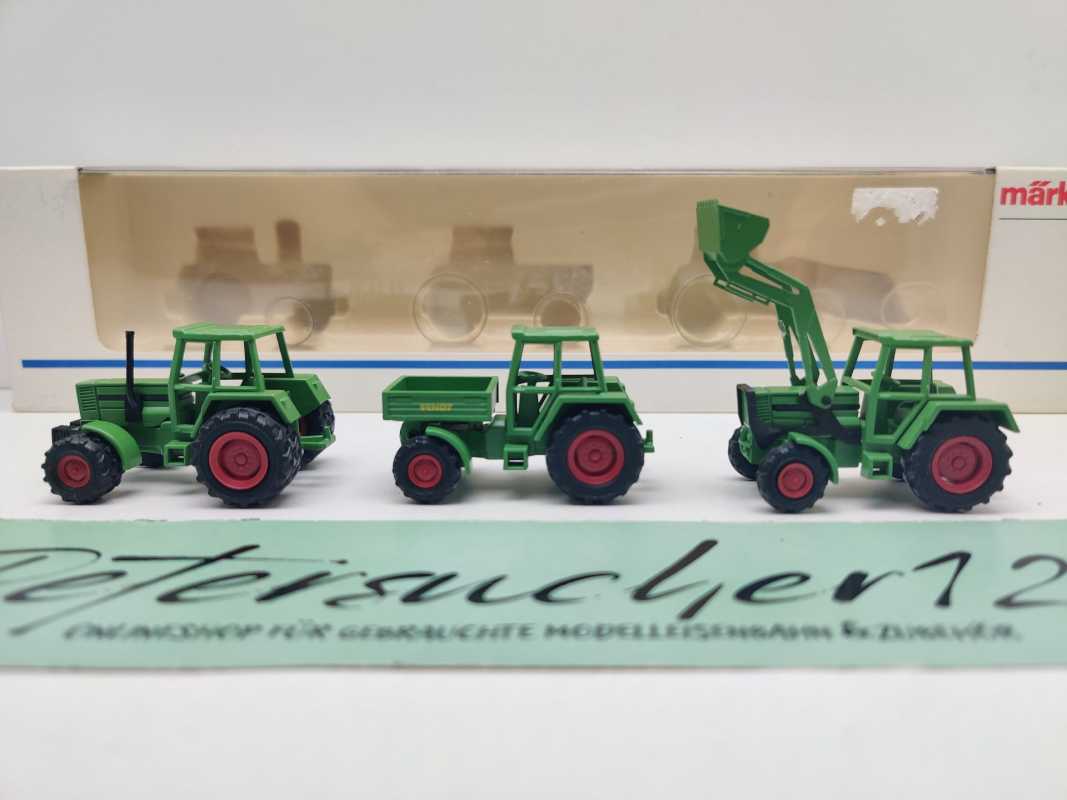 Märklin H0 1892 3 Fendt Modelle: Schlepper - Traktor m Schaufel - Geräteträger / OVP