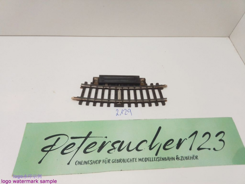 Märklin H0 AC 2129 K-Gleis gebogenes Schaltgleis / 15° = 1/2 / R 360