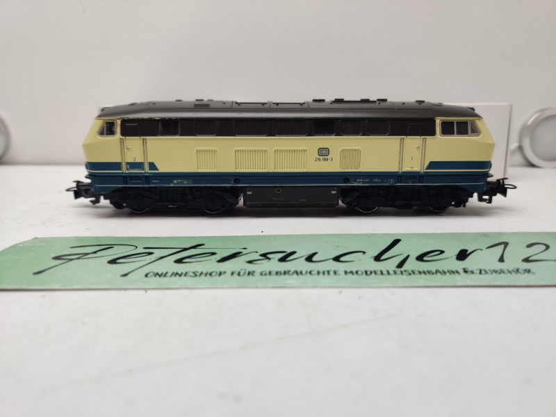MÄRKLIN H0 AC 3374 / BR216188-3 / Diesellok / DB / Blau - Beige / Analog /Ersatz- OVP