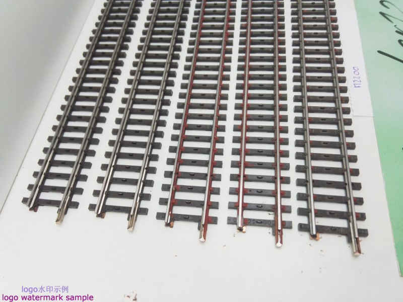 Märklin H0 AC 2200 5x Gerades K-Gleis / 1/1 = 180 mm / Farbe, Rost, Kleber