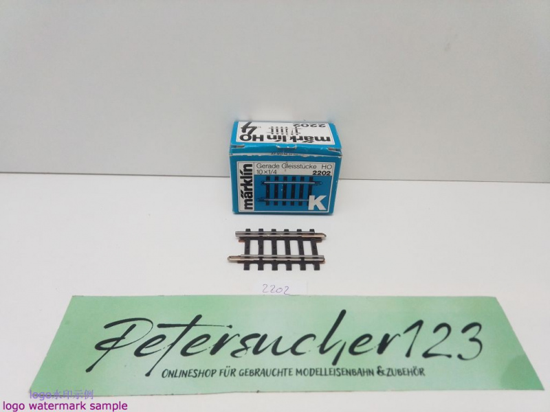 Märklin H0 AC 2202 1x Gerades K-Gleis / 1/4 = 45 mm / aus OVP blau